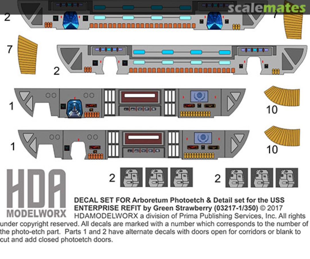 Boxart U.S.S. Enterprise Refit Arboretum Decals IN0514 HDA Modelworx