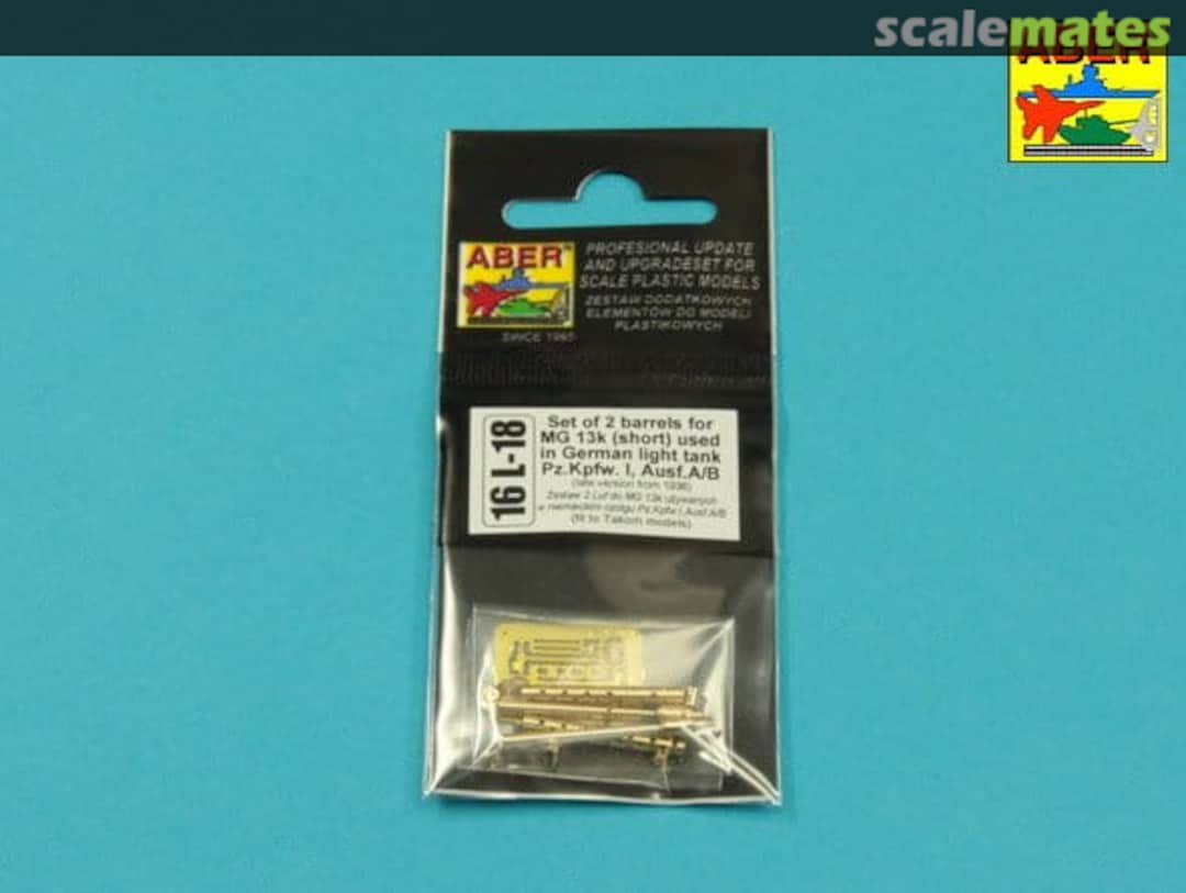 Boxart Set of 2 barrels for guns MG13k (short) used in Pz.Kpfw. I Ausf. A/B 16L-18 Aber Boxart Set of 2 barrels for guns MG13k (short) used in Pz.Kpfw. I Ausf. A/B 16L-18 Aber