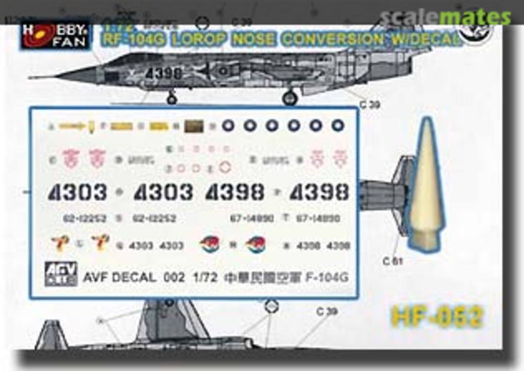 Boxart RF-104G LOROP HF052 Hobby Fan