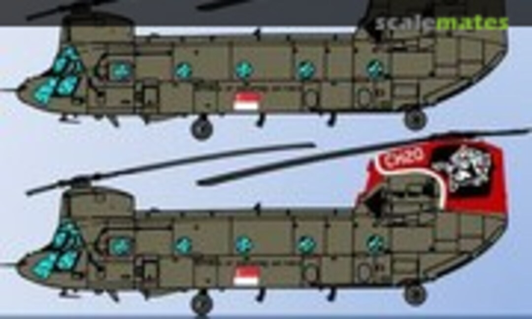 1:72 Republic of Singapore Airforce CH-47SD Chinook (SozoPlamo Studios SP-720003) SP-720003