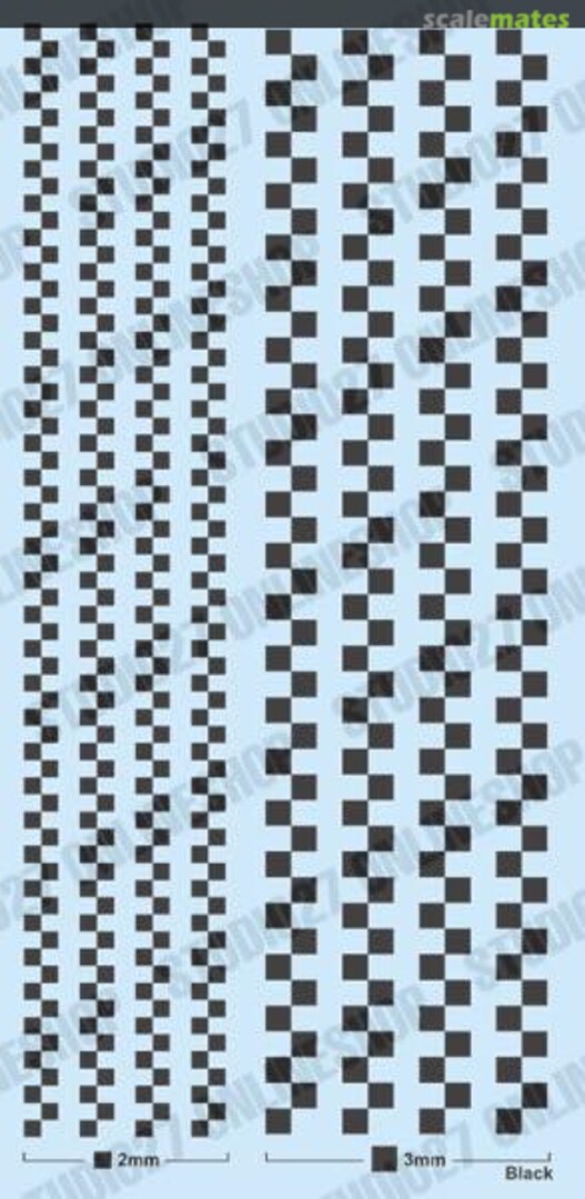Boxart Checkered Line Decal: Black ST27-FP0052 Studio27