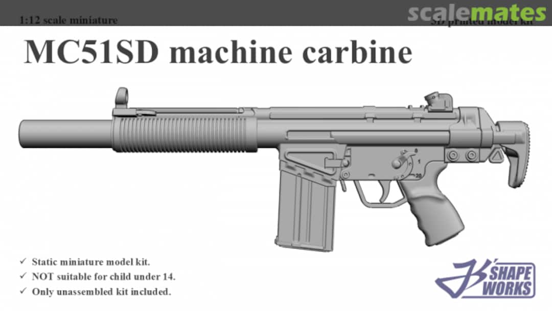 Boxart MC51SD machine carbine JS12A050 Js' Shapeworks Boxart MC51SD machine carbine JS12A050 Js' Shapeworks