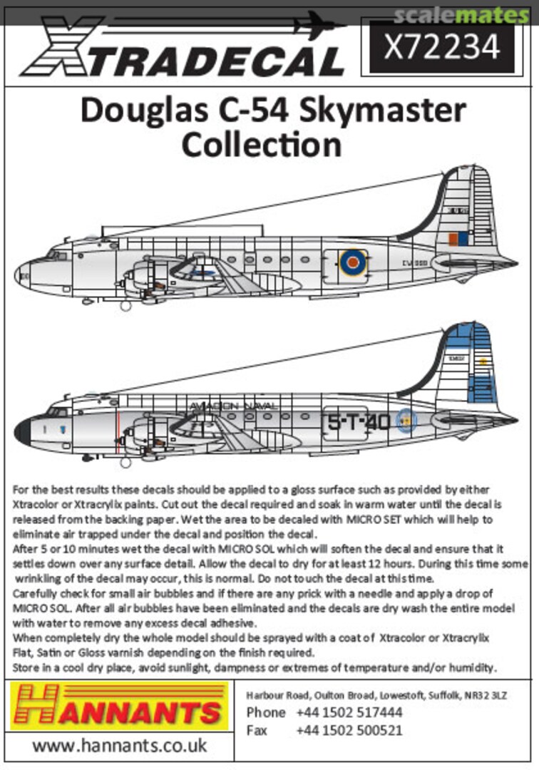 Boxart C-54 Skymaster Collection X72234 Xtradecal Boxart C-54 Skymaster Collection X72234 Xtradecal