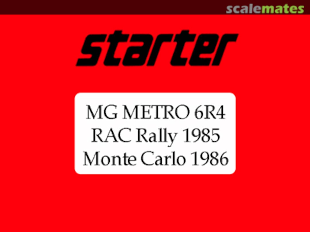 Boxart MG Metro 6R4 "Computervision" AUS001 Starter Boxart MG Metro 6R4 "Computervision" AUS001 Starter