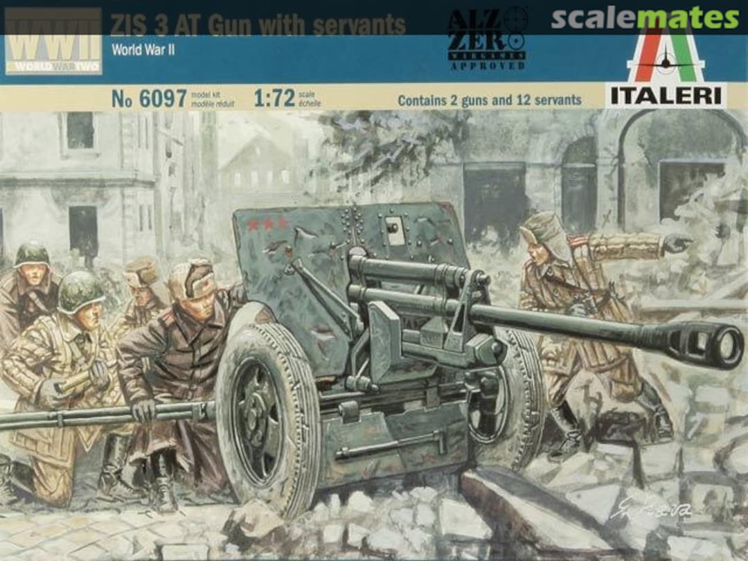 Boxart ZIS-3 AT Gun with servants 6097 Italeri Boxart ZIS-3 AT Gun with servants 6097 Italeri