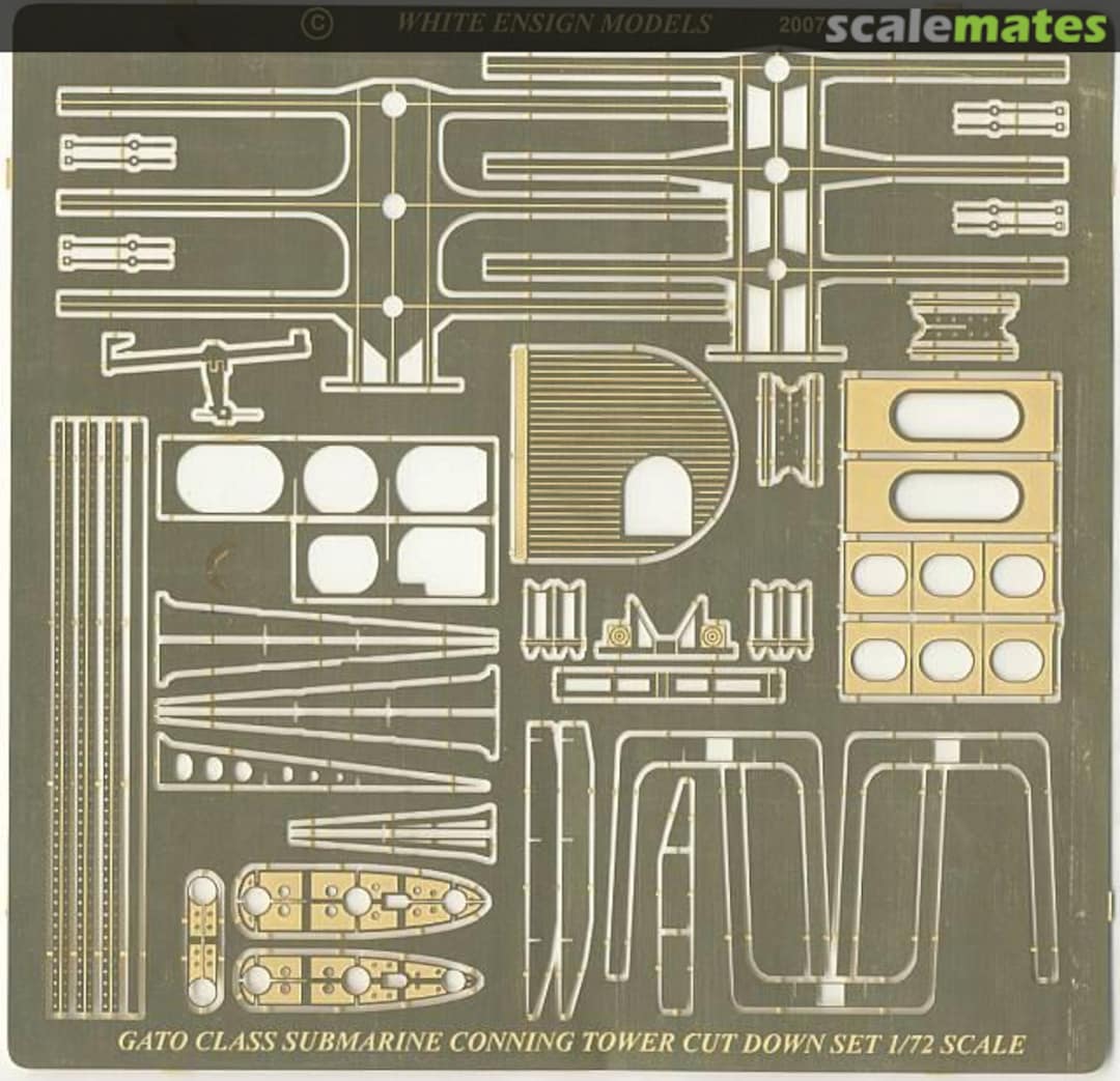 Boxart Gato-class submarine conning tower cut down Details PE 7240 White Ensign Models Boxart Gato-class submarine conning tower cut down Details PE 7240 White Ensign Models