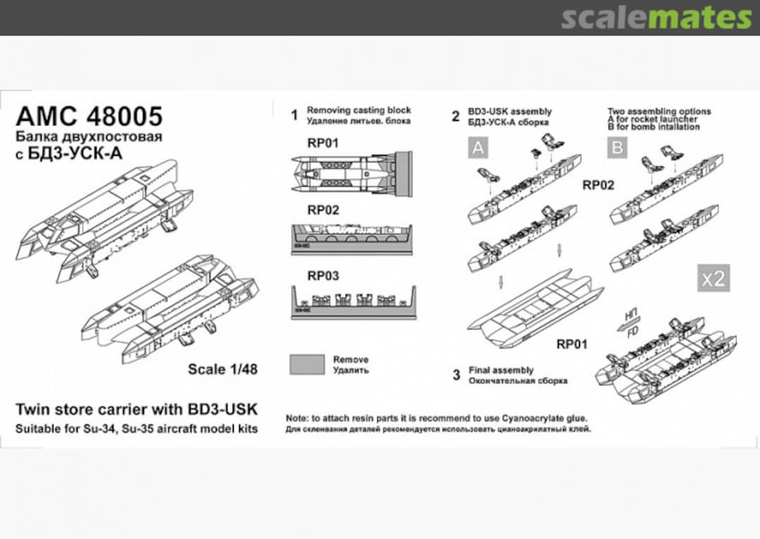 Boxart Twin store carrier with BD3-USK AMC 48005 Advanced Modeling Boxart Twin store carrier with BD3-USK AMC 48005 Advanced Modeling