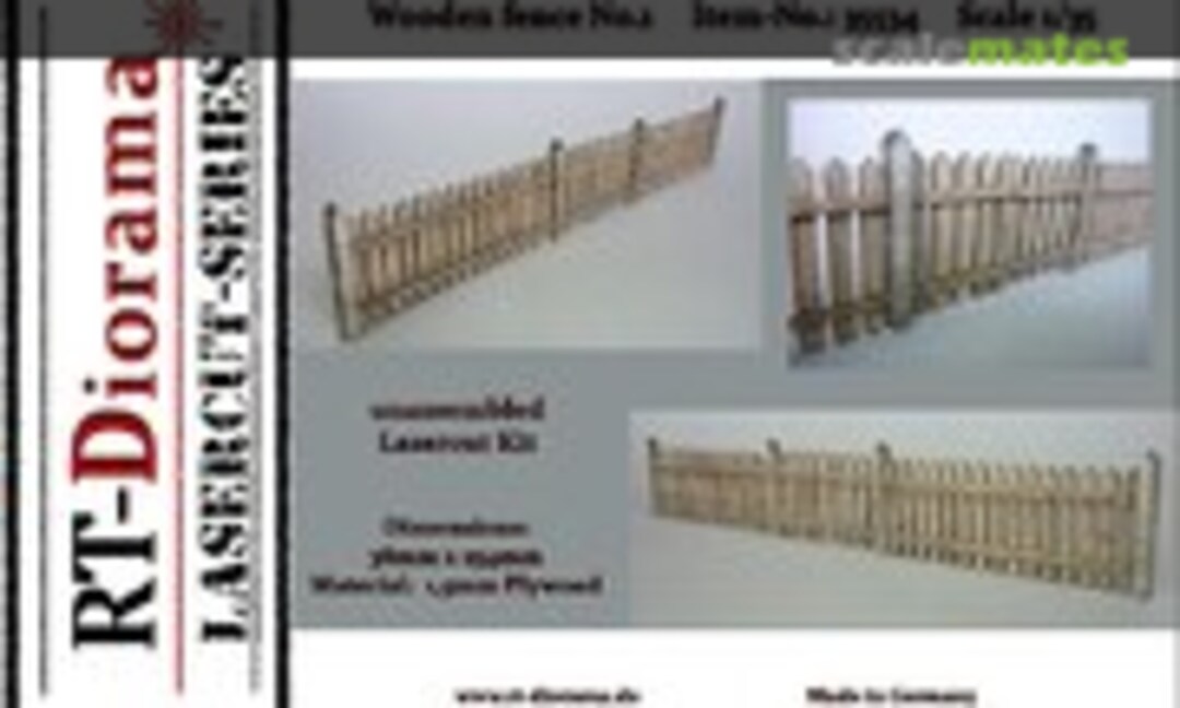 1:35 Wooden fence / Holzzaun No.1 (RT-Diorama 35534) 35534