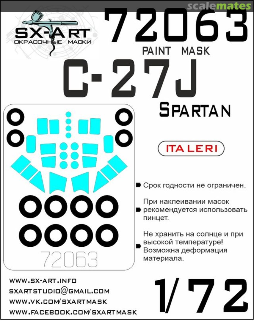 Boxart C-27J Spartan paint masks 72063 SX-Art Boxart C-27J Spartan paint masks 72063 SX-Art