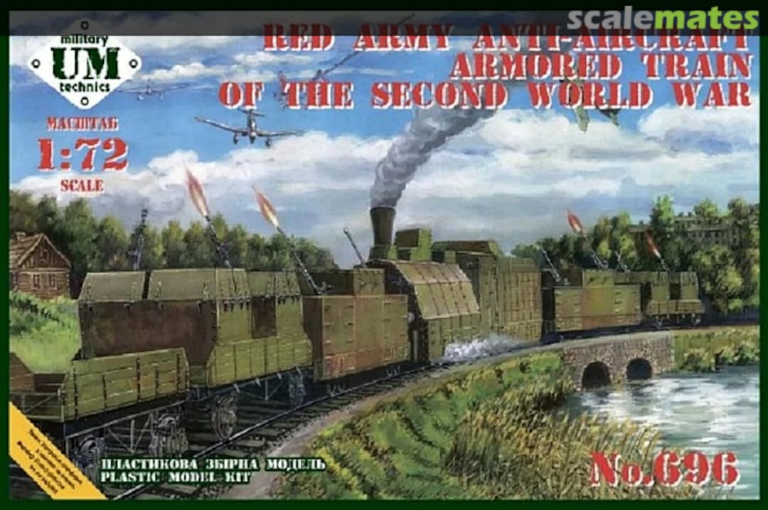 Boxart Red Army Anti-Aircraft Armored Train of The Second World War 696 UM Military Technics Boxart Red Army Anti-Aircraft Armored Train of The Second World War 696 UM Military Technics