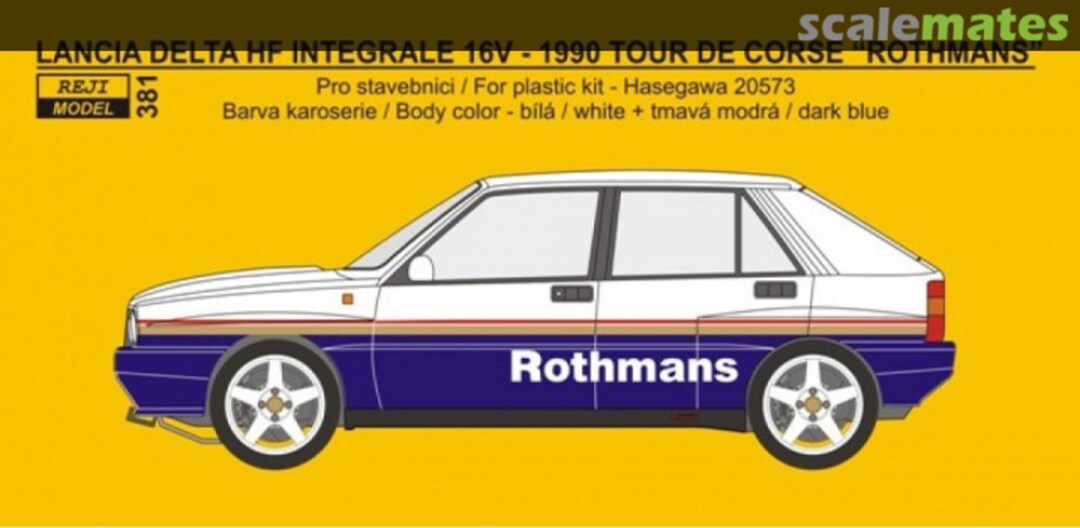 Boxart Lancia Delta HF Integrale 16V Group N sponsored by Rothmans 381 REJI Model Boxart Lancia Delta HF Integrale 16V Group N sponsored by Rothmans 381 REJI Model