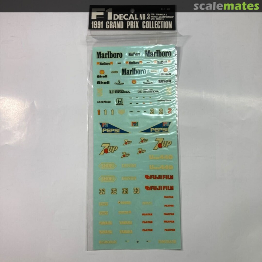 Boxart F1 Decal - 1991 GP Collection No.3 Unknown Boxart F1 Decal - 1991 GP Collection No.3 Unknown