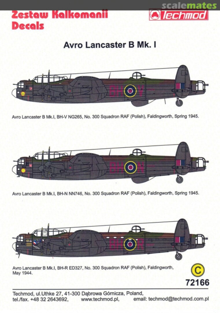 Boxart Avro Lancaster B Mk. I 72166 Techmod Boxart Avro Lancaster B Mk. I 72166 Techmod