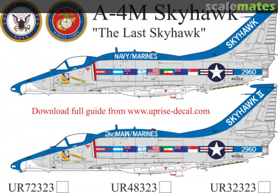 Boxart A-4M Skyhawk "The Last Skyhawk" UR72323 UpRise Decal Boxart A-4M Skyhawk "The Last Skyhawk" UR72323 UpRise Decal