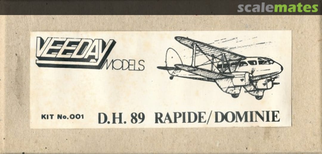 Boxart D.H. 89 Rapide/Dominie 001 VEEDAY Models
