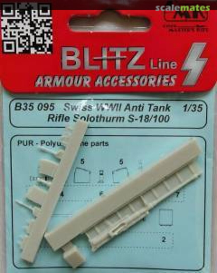 Boxart Swiss WWII Anti Tank Rifle Solothurm S-18/100 B35095 CMK Boxart Swiss WWII Anti Tank Rifle Solothurm S-18/100 B35095 CMK
