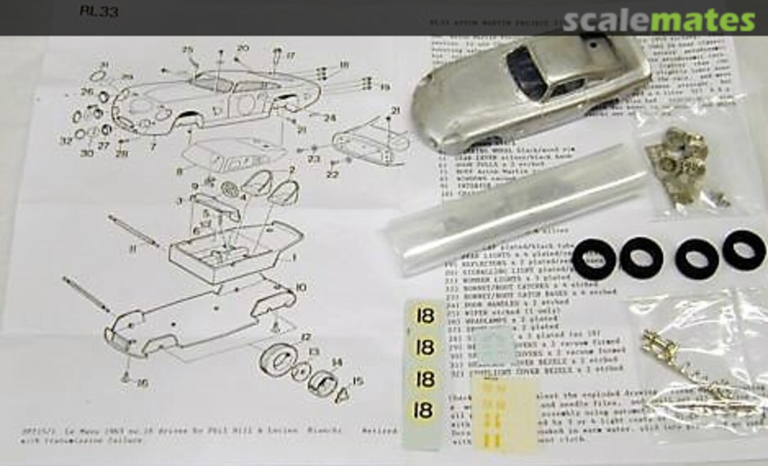 Boxart Aston Martin Project 215 RL33 Scale Model Technical Service Boxart Aston Martin Project 215 RL33 Scale Model Technical Service