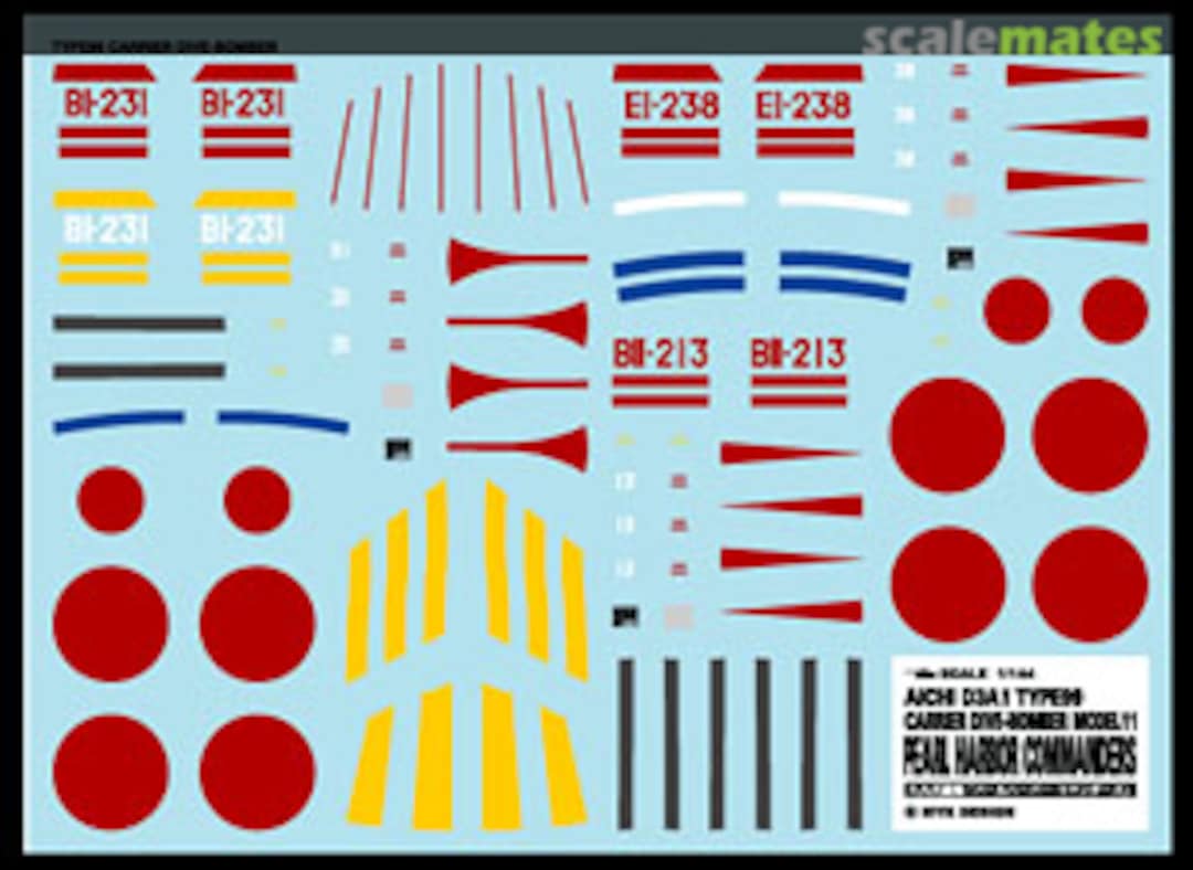 Boxart Aichi D3A1 Type 99 Carrier Dive-Bomber Model 11 Pearl Harbor Commanders A-167 MYK Design Boxart Aichi D3A1 Type 99 Carrier Dive-Bomber Model 11 Pearl Harbor Commanders A-167 MYK Design