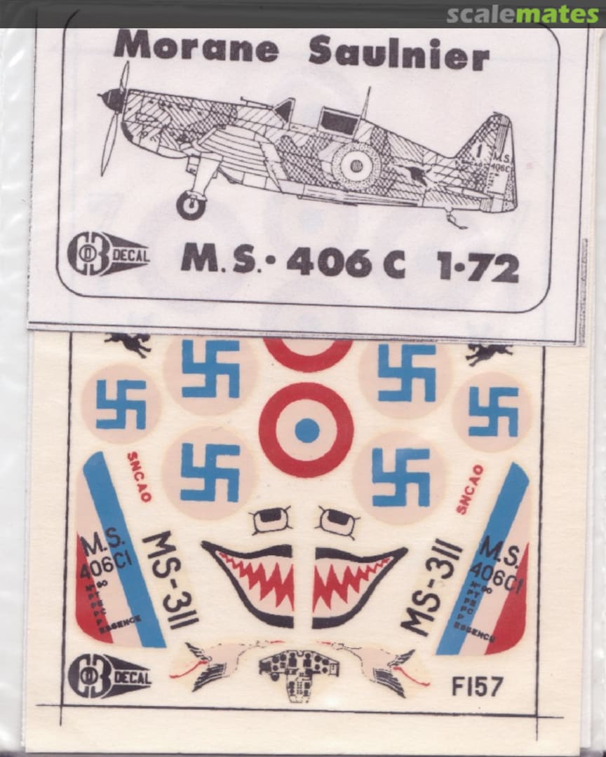 Boxart Morane Saulnier M.S.406 C Unknown KD Decal Boxart Morane Saulnier M.S.406 C Unknown KD Decal