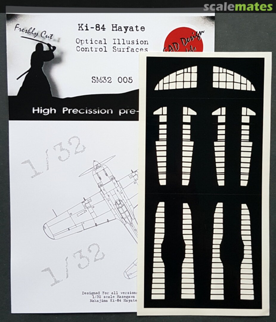 Boxart Nakajima Ki-84 Hayate Control Surfaces SM32005 DEAD Design Models