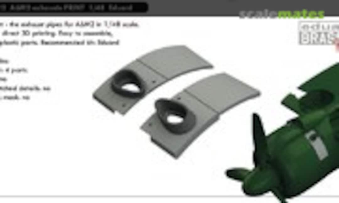 1:48 A6M2 exhausts (Eduard 648722)