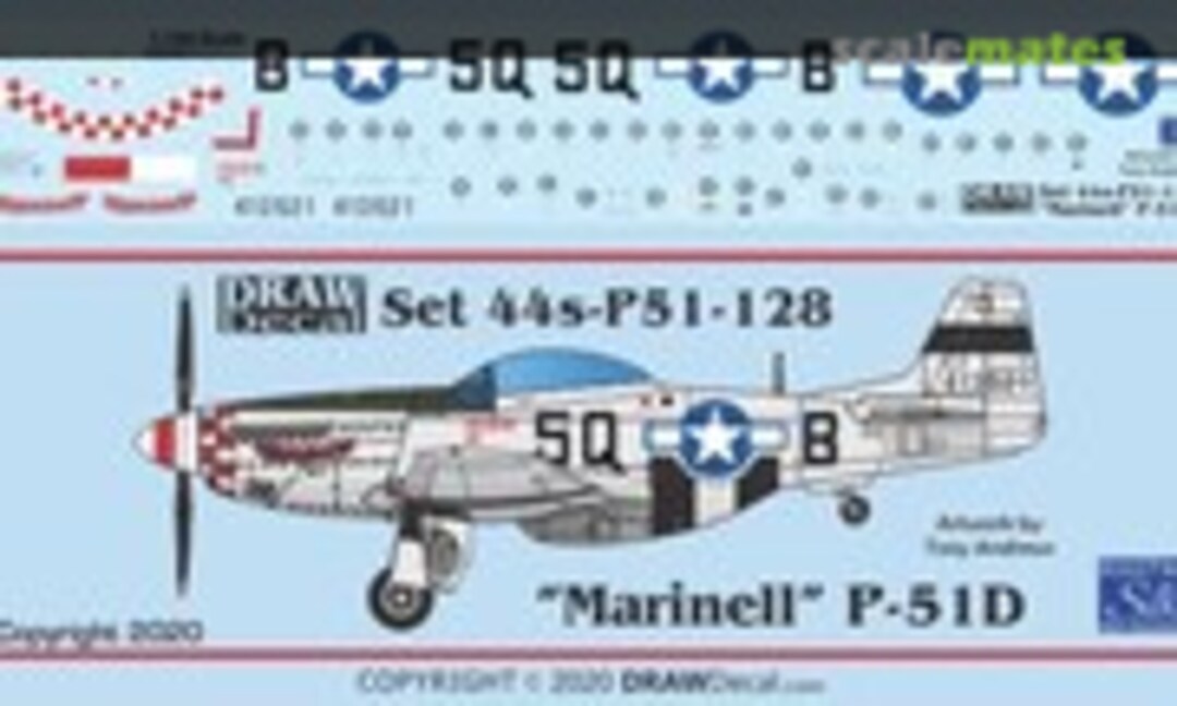 1:144 “Marinell” P-51D (Draw Decal 44-P51-128) 44-P51-128
