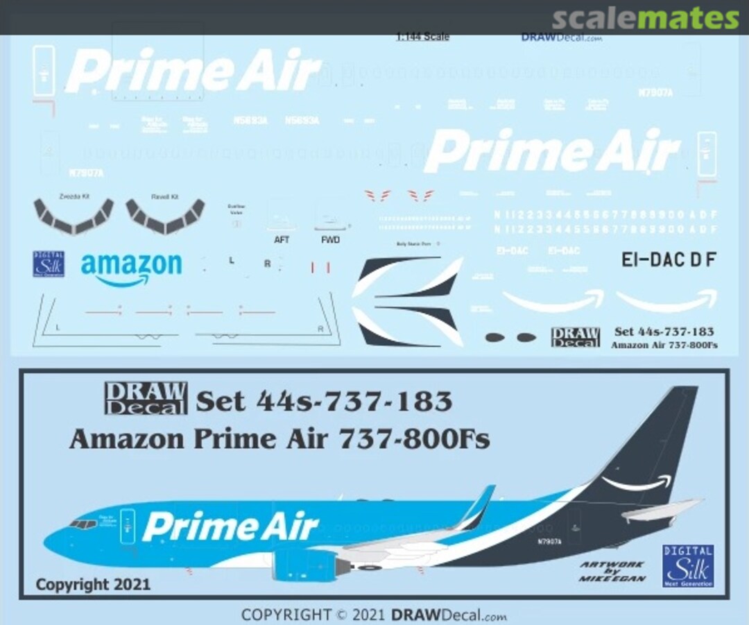 Boxart Amazon Prime Air 737-800Fs 44-737-183 Draw Decal Boxart Amazon Prime Air 737-800Fs 44-737-183 Draw Decal
