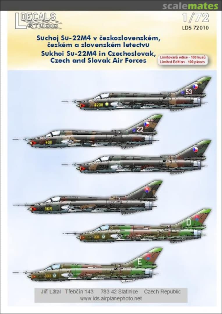 Boxart Sukhoi Su-22 in Czechoslovak, Czech and Slovak AF LDS 72010 L Decals Studio Boxart Sukhoi Su-22 in Czechoslovak, Czech and Slovak AF LDS 72010 L Decals Studio
