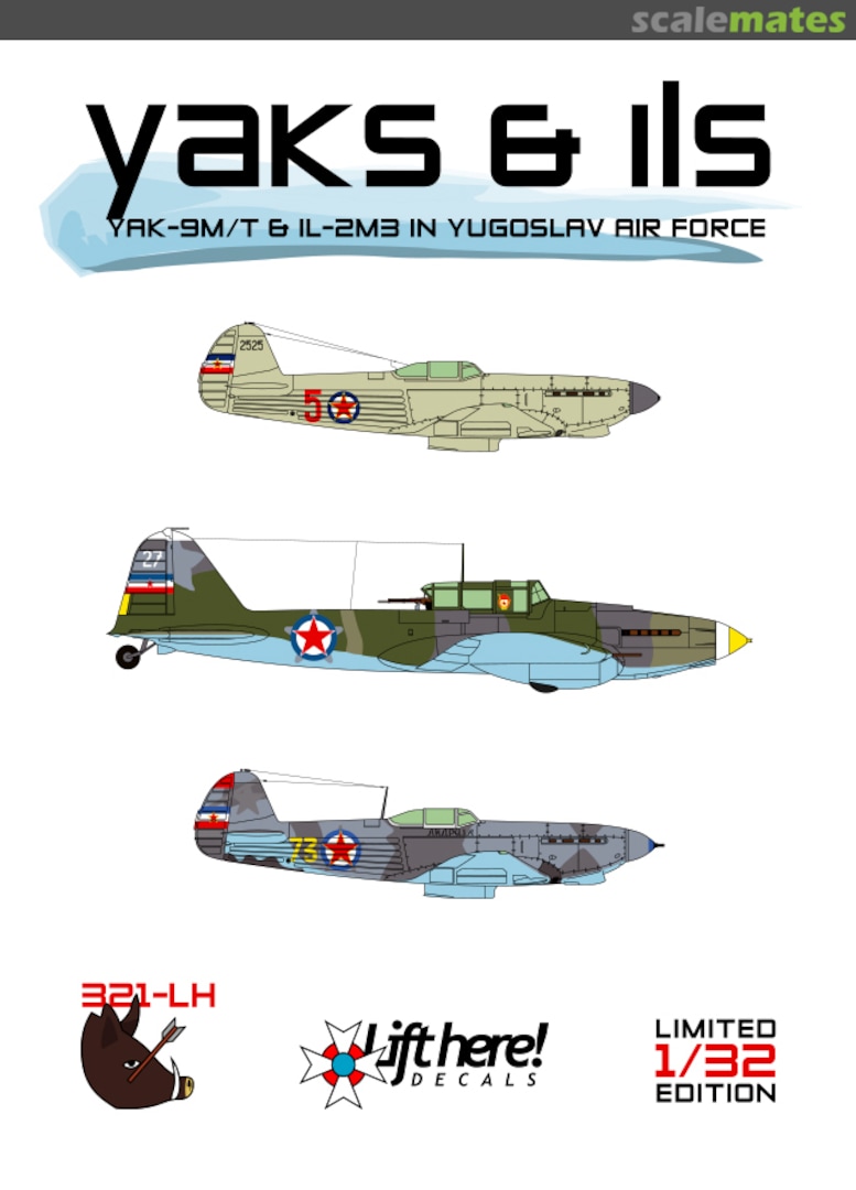 Boxart Yaks & Ils 321-LH Lift Here Decals Boxart Yaks & Ils 321-LH Lift Here Decals