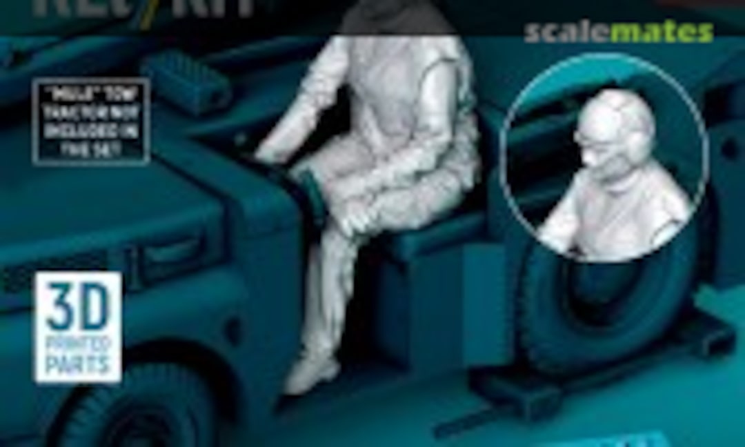 1:48 Female driver for A/S-32A-31A Mule Tow Tractor (scene 2) (1 pcs) (3D Printed) (ResKit RSF48-0134) RSF48-0134