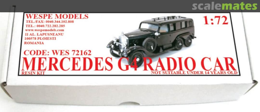 Boxart Mercedes G4 Radio Car WES 72162 Wespe Models