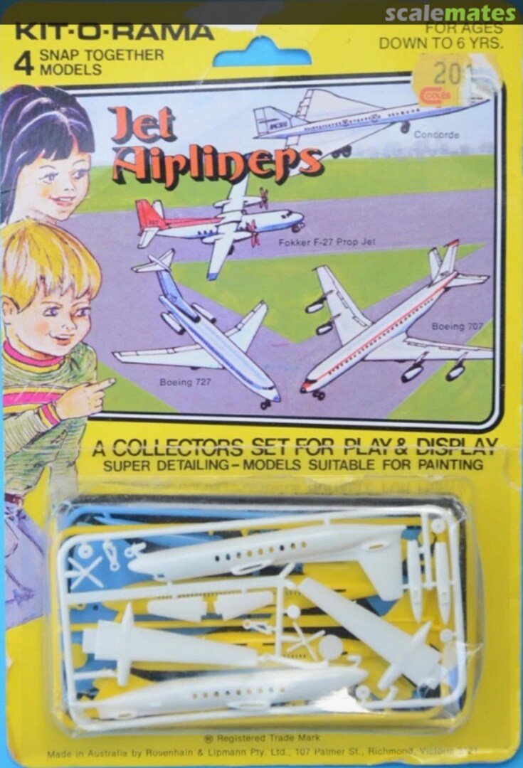 Boxart KIT-O-RAMA - Jet Airliners 3107 R and L Boxart KIT-O-RAMA - Jet Airliners 3107 R and L