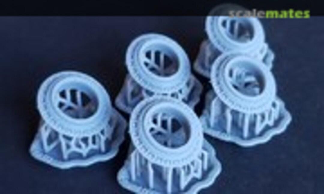 1:125 Ring Stands for 5"/38 cal. Single-gun Mounts (set of 5) (Model Monkey 125-5in38 Ring Stand) 125-5in38 Ring Stand