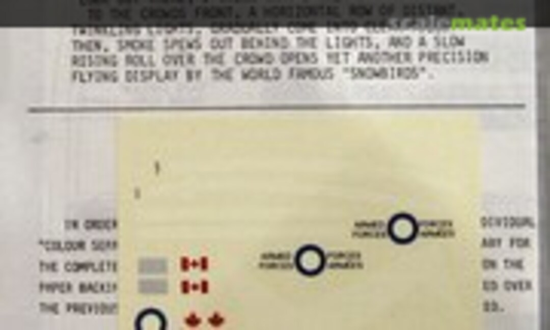 1:72 Canadair CT-114 Tutor - snowbird (Arrow Graphics C-6-72) C-6-72
