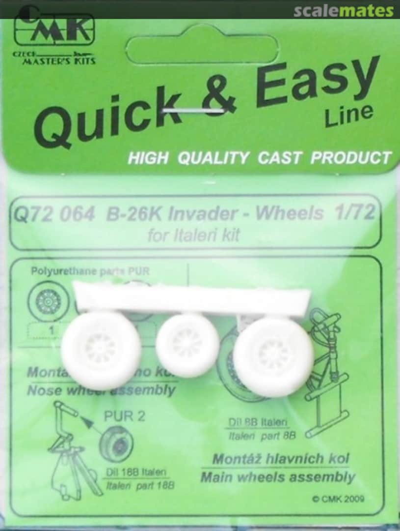 Boxart B-26K Invader wheels Q72064 CMK Boxart B-26K Invader wheels Q72064 CMK