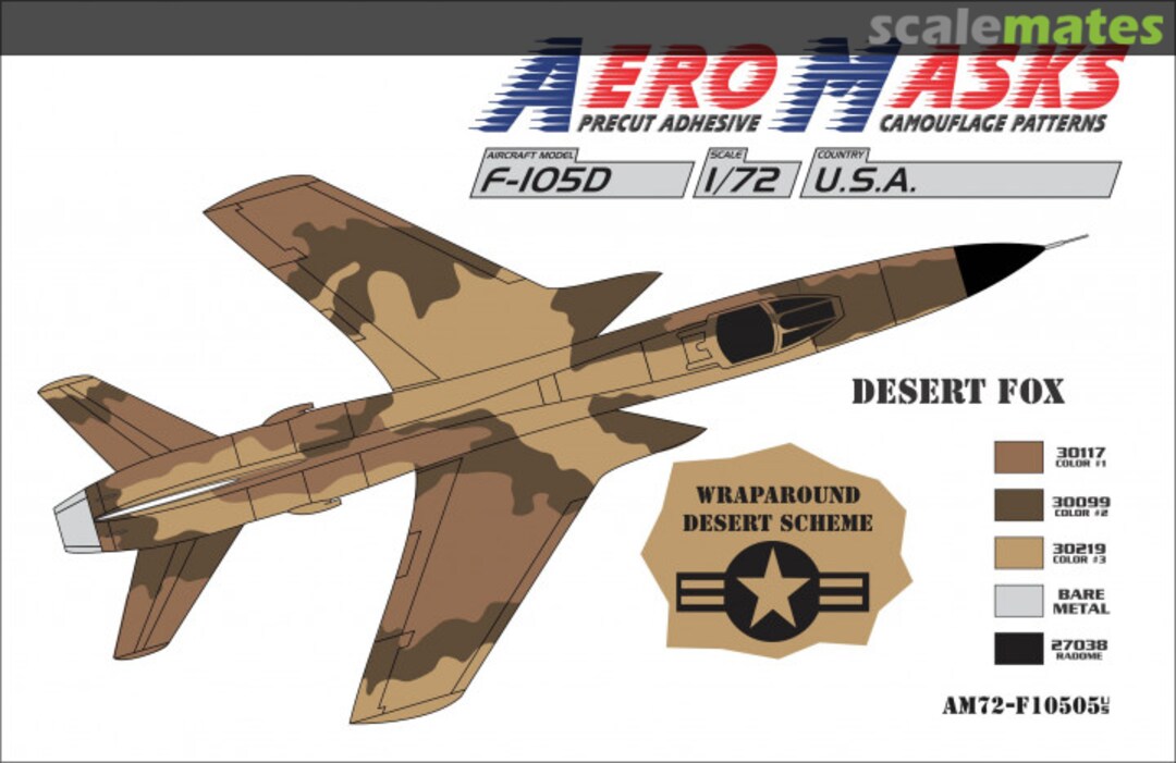 Boxart F-105D USA Wraparound Desert Scheme AM72-F10505 AeroMasks Boxart F-105D USA Wraparound Desert Scheme AM72-F10505 AeroMasks
