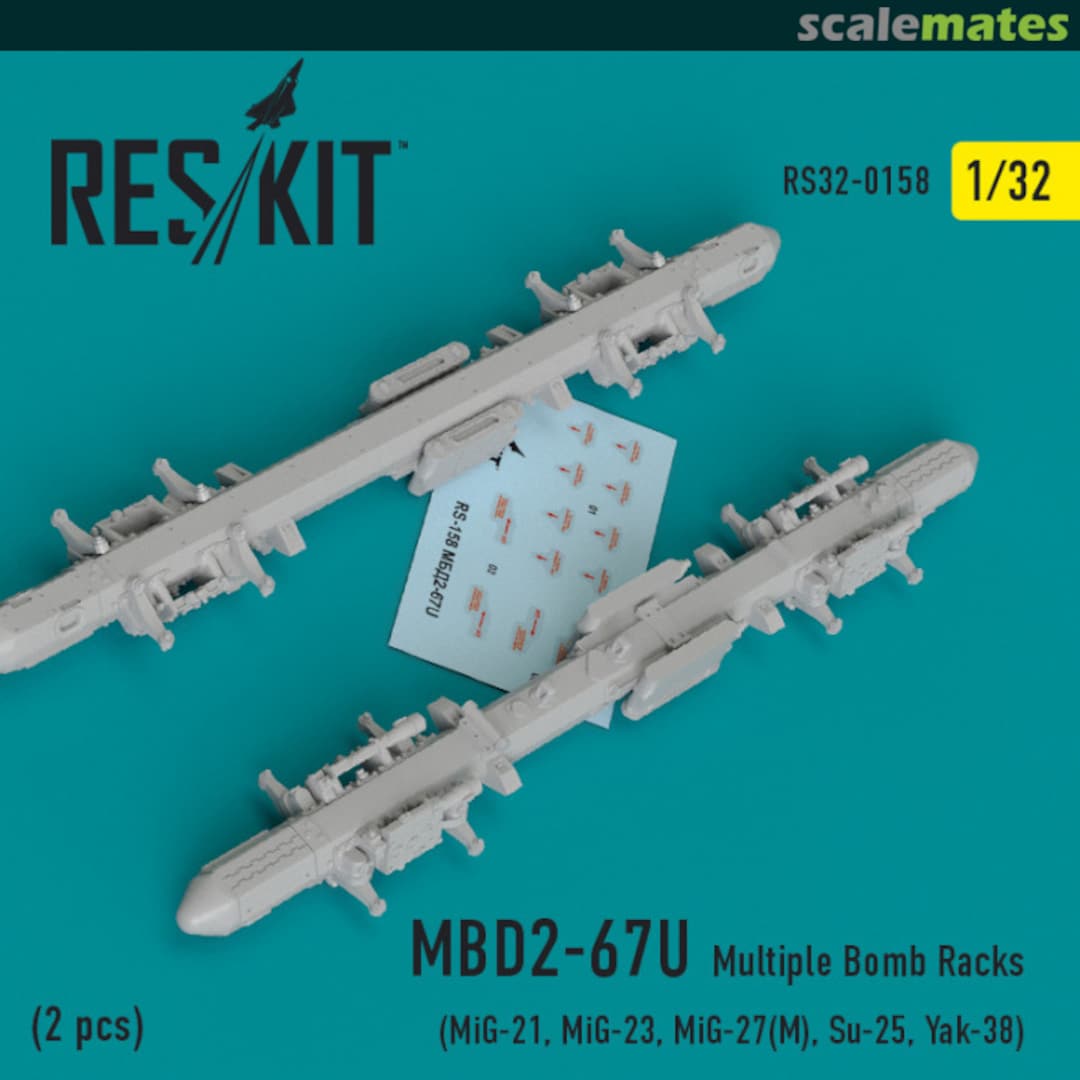 Boxart MBD2-67U Multiple Bomb Racks RS32-0158 ResKit Boxart MBD2-67U Multiple Bomb Racks RS32-0158 ResKit