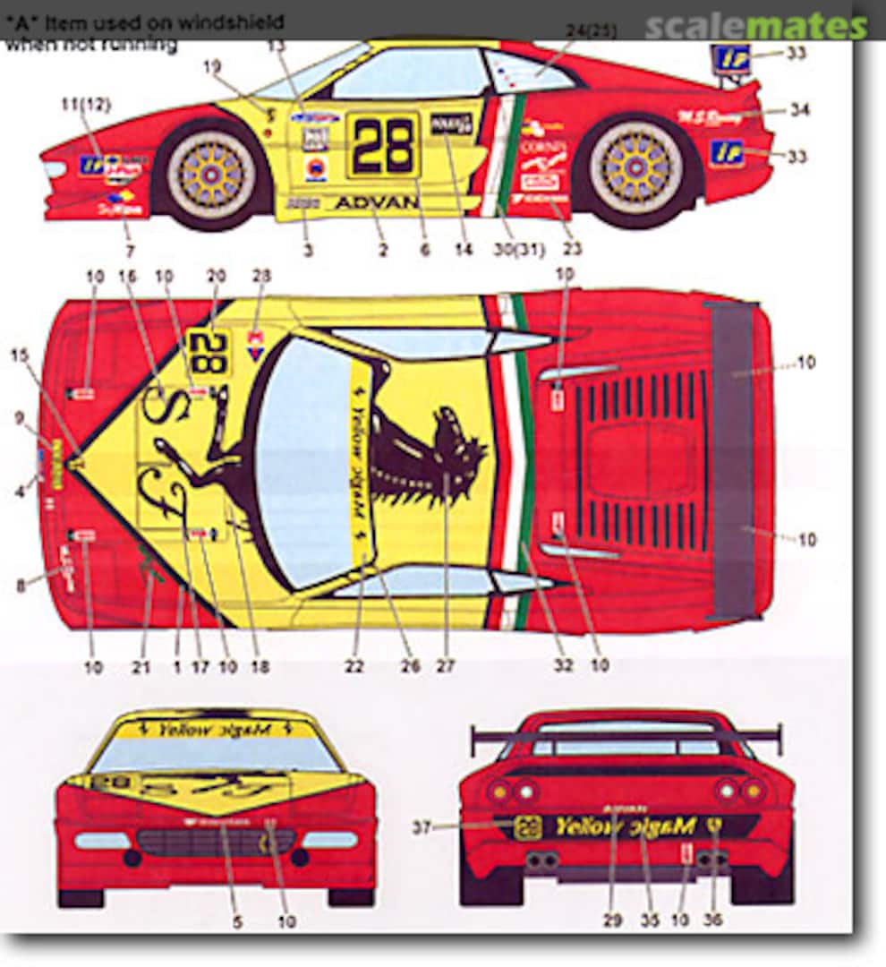 Boxart Ferrari F355 YELLOW MAGIC Daytona (2000/01) ST27-DC678C Studio27 Boxart Ferrari F355 YELLOW MAGIC Daytona (2000/01) ST27-DC678C Studio27