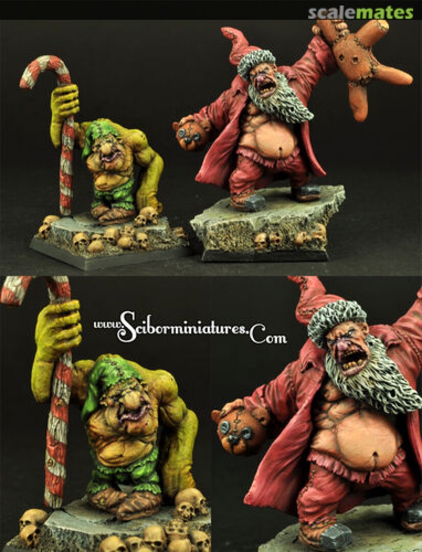 Boxart Ogre Santa with Elf (2 figures) OGSE0005 Scibor Monsterous Miniatures