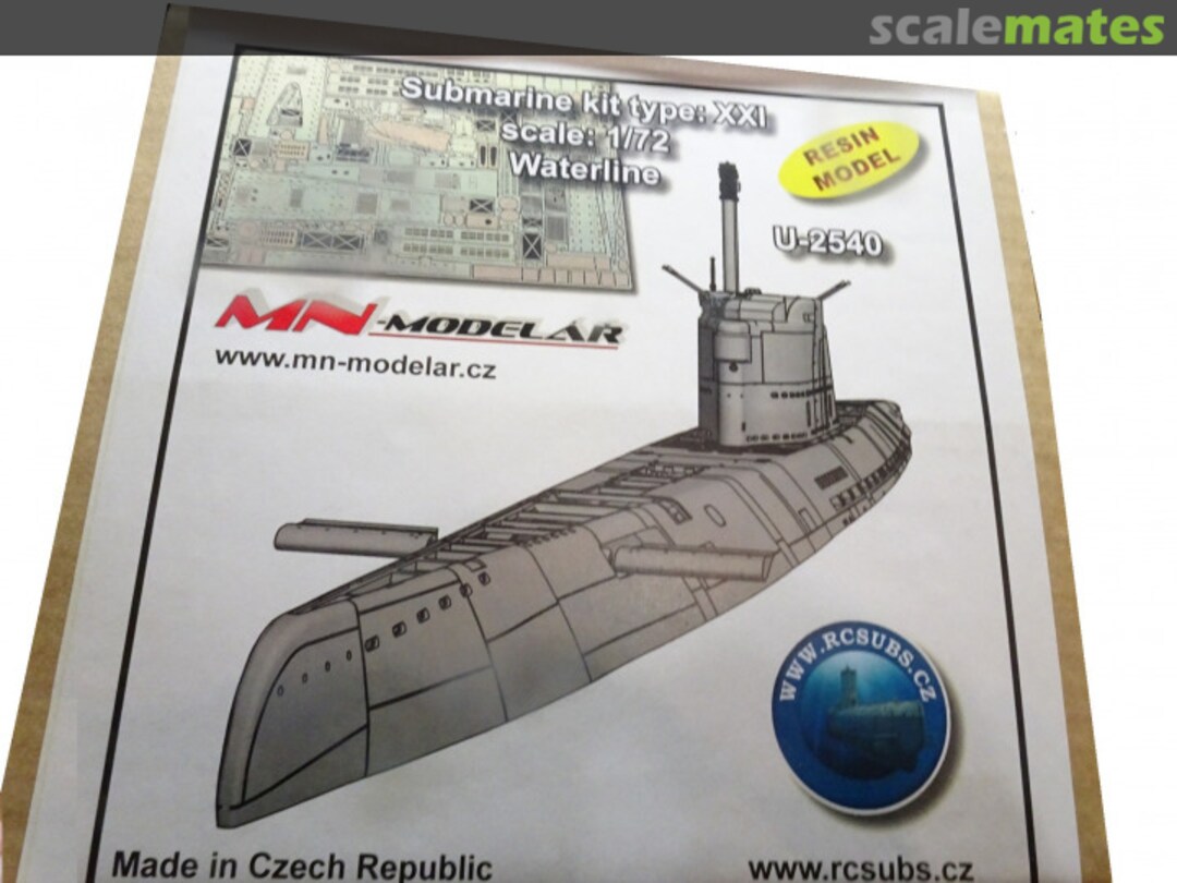 Boxart German submarine type XXI U-2540 SKU-0196 RCSubs Boxart German submarine type XXI U-2540 SKU-0196 RCSubs