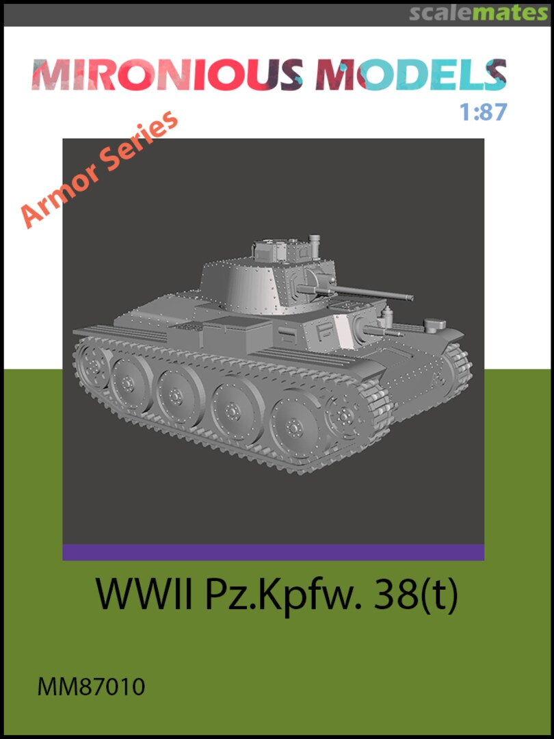 Boxart WWII Pz.Kpfw. 38(t) MM87010 Mironious Models Boxart WWII Pz.Kpfw. 38(t) MM87010 Mironious Models