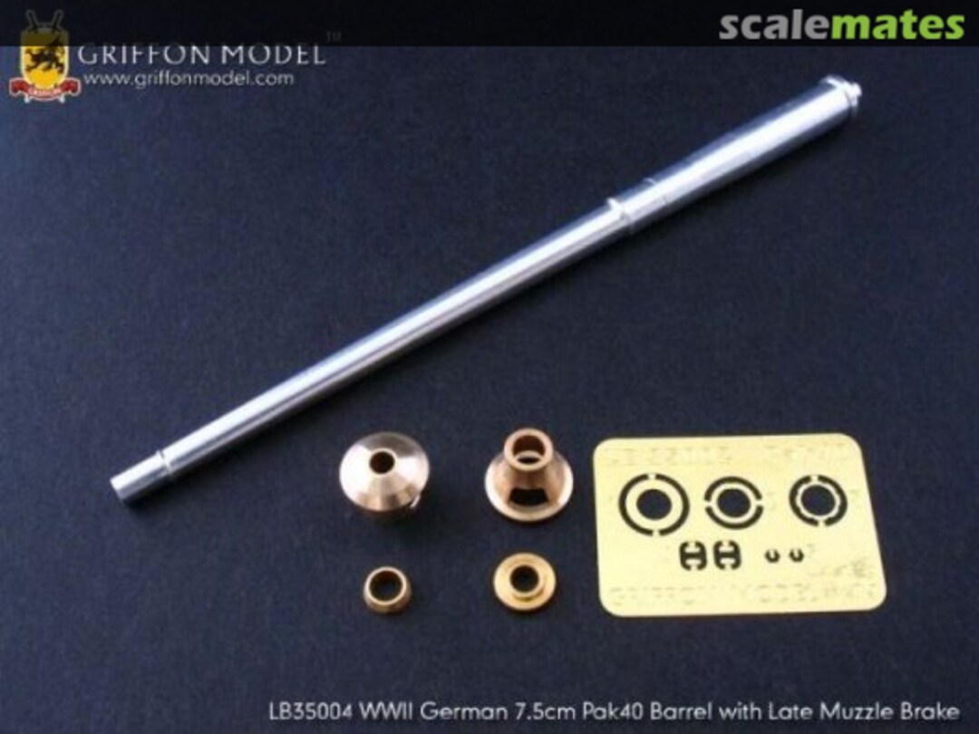 Boxart 7.5cm Pak40 Barrel with Late Muzzle Brake LB35004 Griffon Model Boxart 7.5cm Pak40 Barrel with Late Muzzle Brake LB35004 Griffon Model