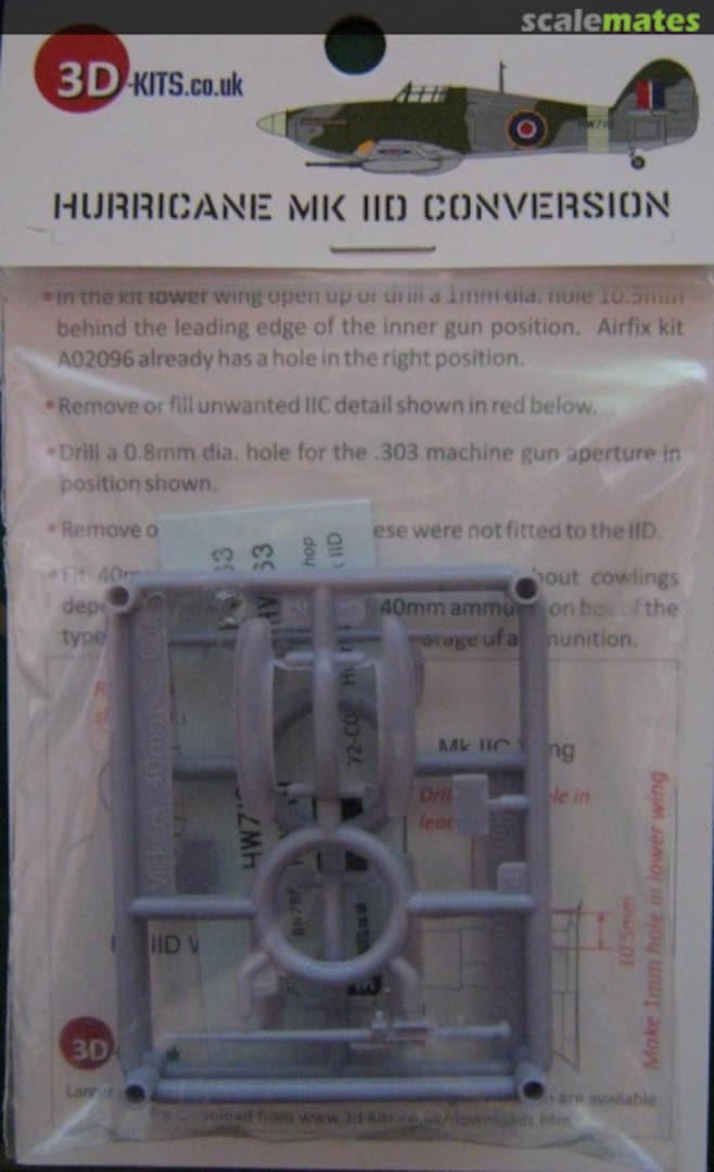 Boxart Hurricane Mk IID Conversion 72-C003 3D-Kits Boxart Hurricane Mk IID Conversion 72-C003 3D-Kits