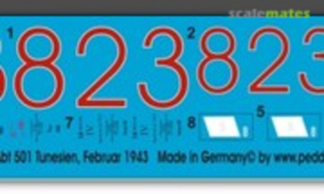 1:16 Tiger I s.P. Abt 501 Tunesia, February 1943 (Peddinghaus-Decals EP 1131) EP 1131