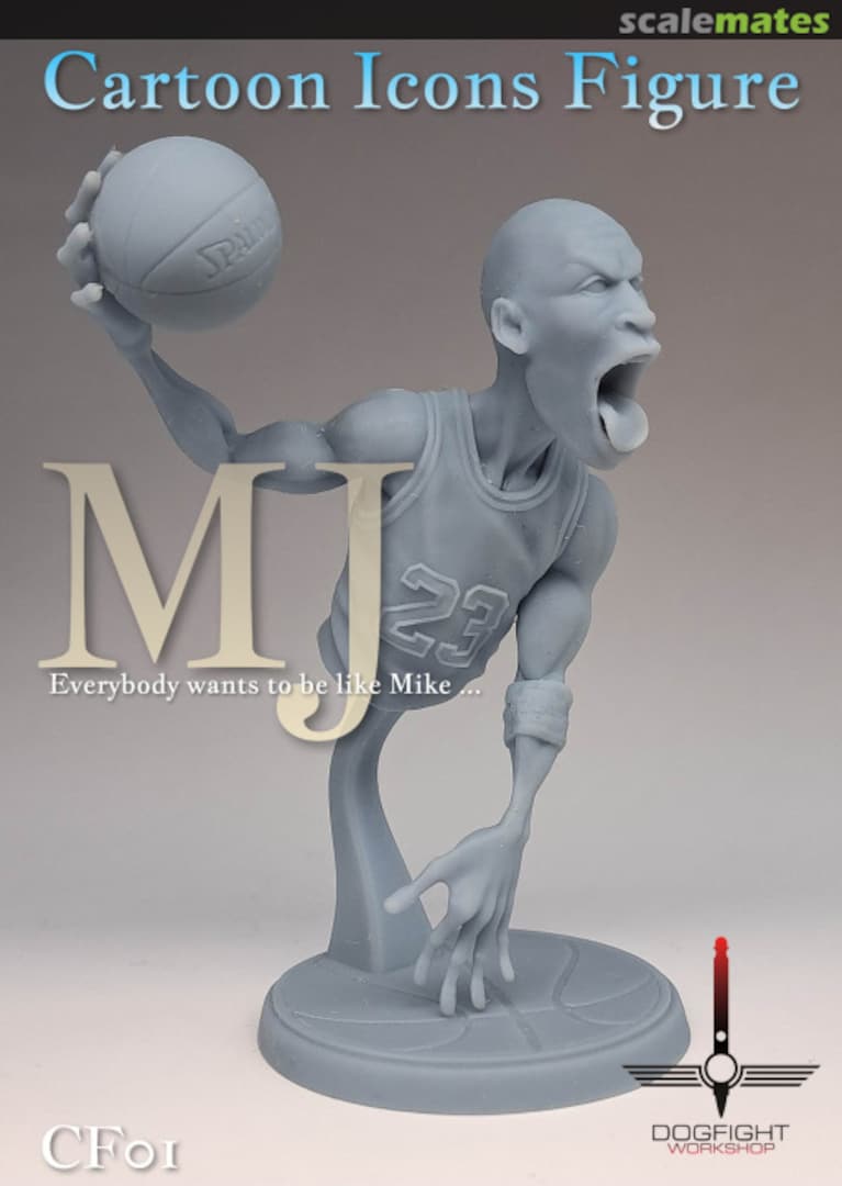 Boxart Cartoon Icons Figure - Michael Jordan CF01 Dogfight Workshop Boxart Cartoon Icons Figure - Michael Jordan CF01 Dogfight Workshop