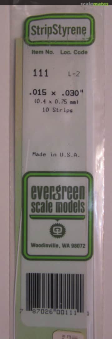 Boxart Strip Styrene .015” x .030” 111 Evergreen Scale Models Boxart Strip Styrene .015” x .030” 111 Evergreen Scale Models