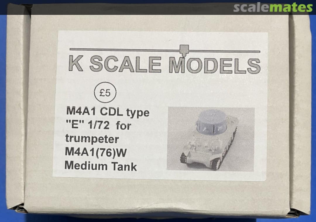 Boxart M4A1 CDL type "E" 1/72 K scale models Boxart M4A1 CDL type "E" 1/72 K scale models