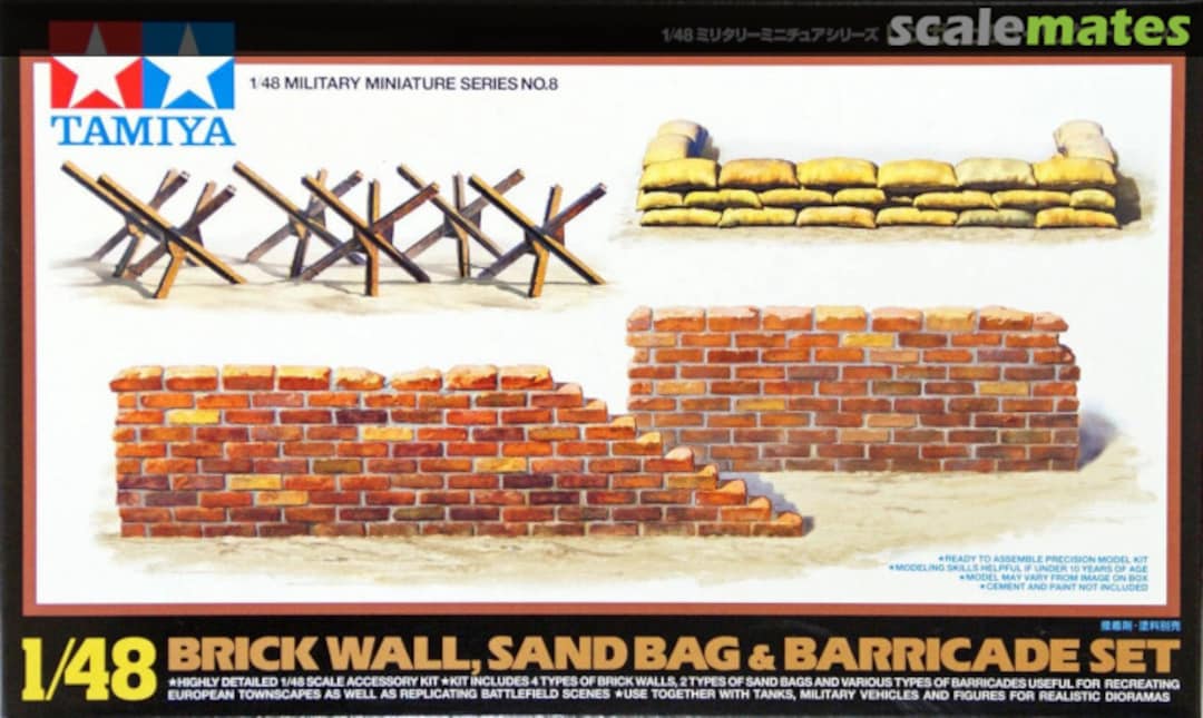 Boxart Brick Wall, Sand Bag & Barricade Set 32508 Tamiya