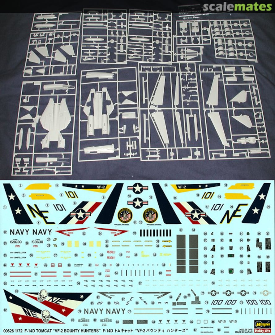 Contents F-14D Tomcat `VF-2 Bounty Hunters´ 00626 Hasegawa Contents F-14D Tomcat `VF-2 Bounty Hunters´ 00626 Hasegawa