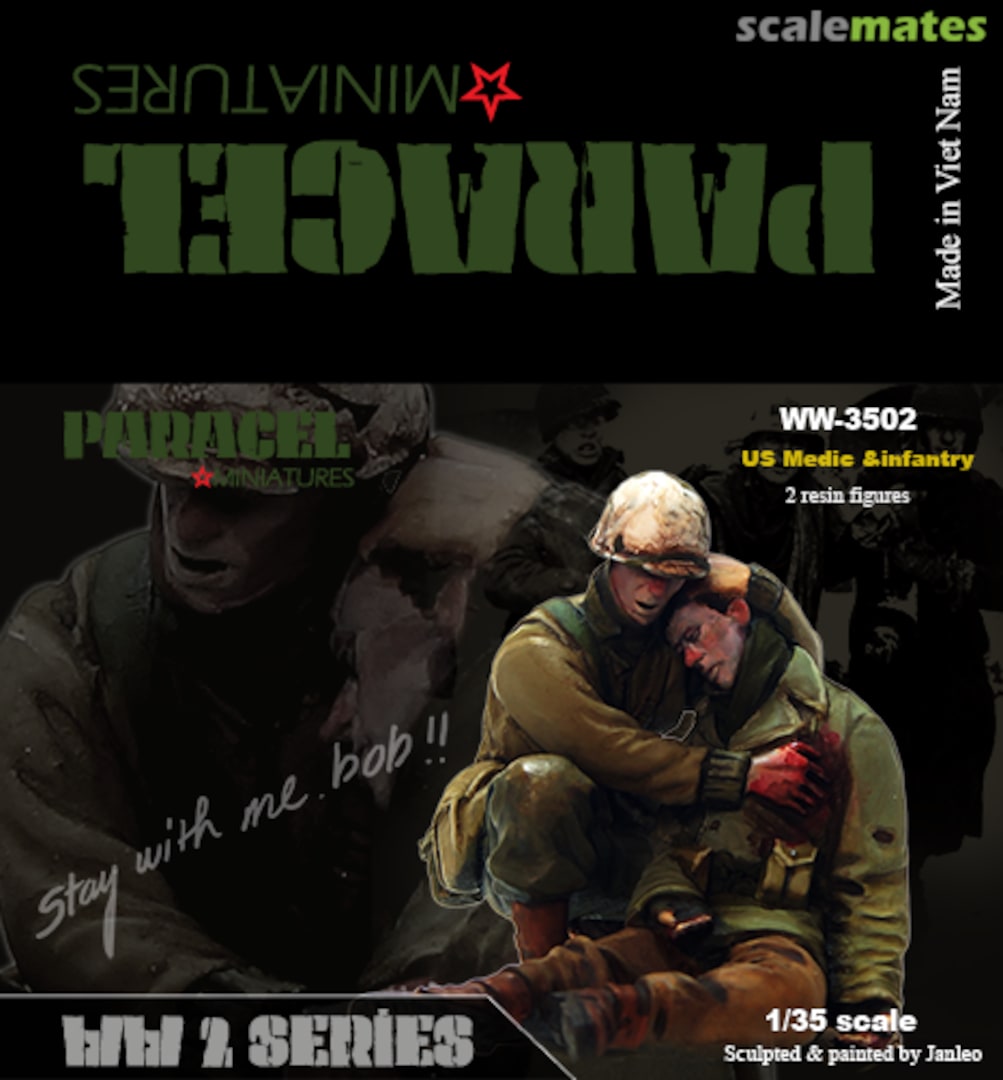 Boxart US Medic & Wounded WW3502 Paracel Miniatures Boxart US Medic & Wounded WW3502 Paracel Miniatures